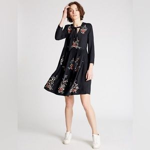 Mark and Spencer | LIMITED EDITION Embroidered Tie Detail Skater Dress
